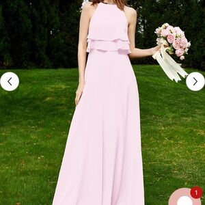 Never Worn bridesmaid chiffon dress in blushing pink